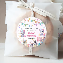 Niedlich Kitty Cat 1. GeburtstagsParty Geschenkanhänger