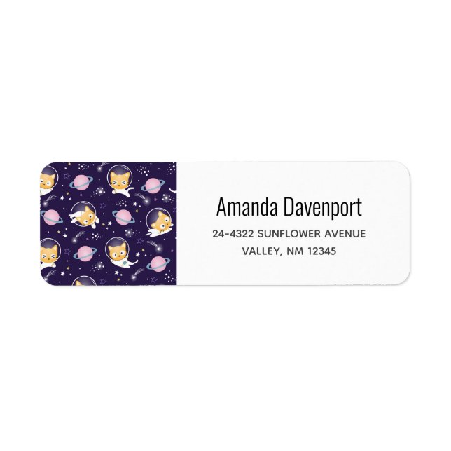 Niedlich Kitty Cat Astronauten Muster (Vorne)