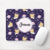 Niedlich Kitty Cat Astronauten Muster