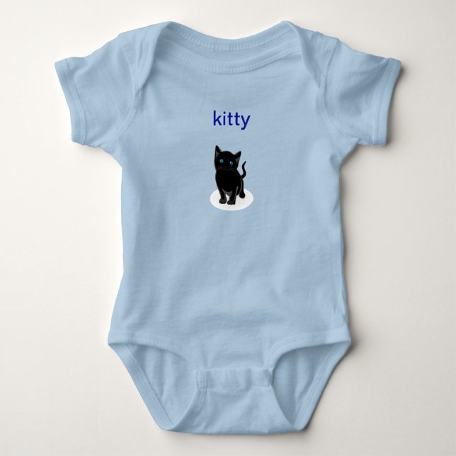 Niedlich Kitty Cat Baby Bodysuit Strampler (Vorderseite)