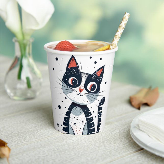 Niedlich Kitty Cat Baby Dusche Pappbecher (In Situ)