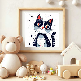 Niedlich Kitty Cat Baby Dusche Poster