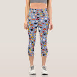 Niedlich Kitty Cat Blue Pattern Capri Leggings<br><div class="desc">Viele hübsche kleine Katzengesichter. Originelle Kunst von Nic Squirrell.</div>