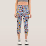 Niedlich Kitty Cat Blue Pattern Capri Leggings<br><div class="desc">Viele hübsche kleine Katzengesichter. Originelle Kunst von Nic Squirrell.</div>