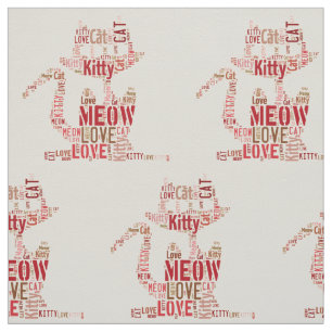 Niedlich Kitty Cat Designer-Stoffe - Baumwolle und Stoff