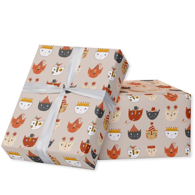 Niedlich Kitty Cat Geschenkpapier (Cute kitty cat pattern gift wrap paper roll)