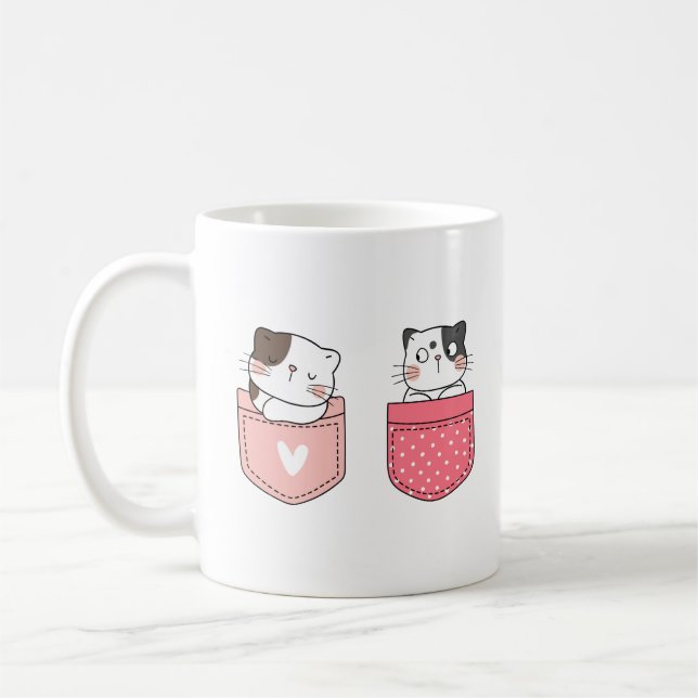 Niedlich Kitty Cat Kaffeetasse (Links)