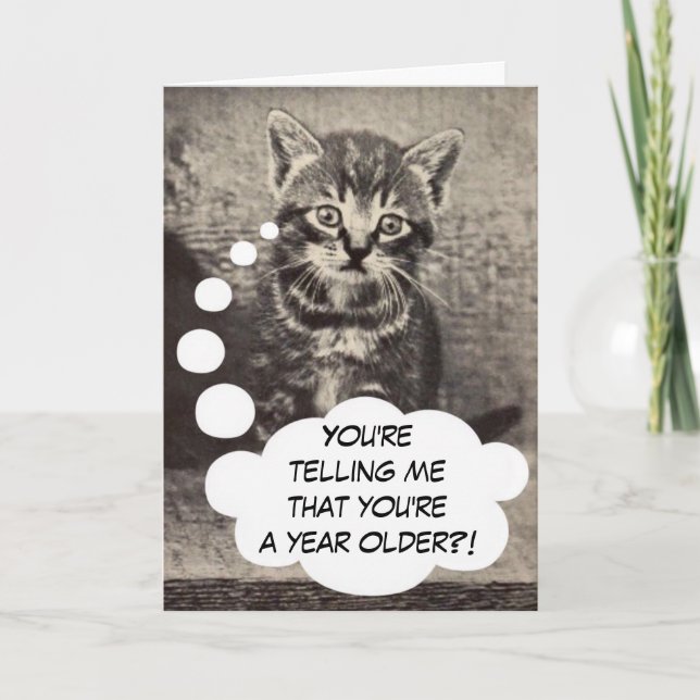 Niedlich Kitty Cat Kitten Happy Birthday Pussycat Karte (Vorderseite)