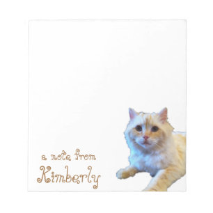 Niedlich Kitty Cat Personalisiert Notizblock
