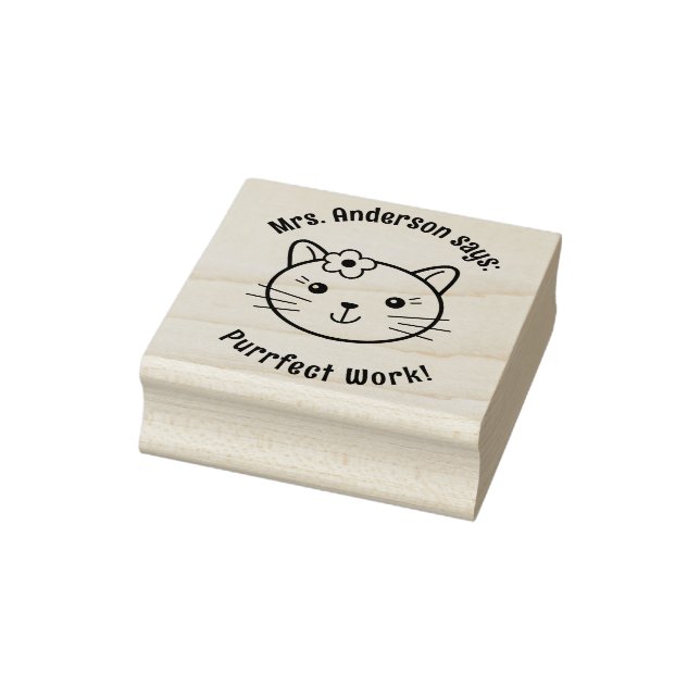 Niedlich Kitty Cat Teacher Rewards Gummistempel (Stempel)