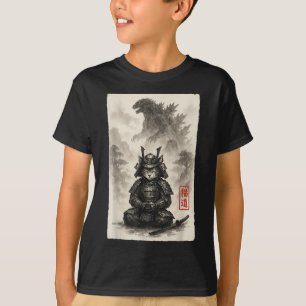 Niedlich Kitty Catzilla Angry Kaiju Anime Cat Mons T-Shirt