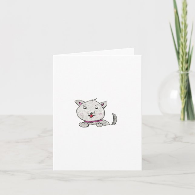 Niedlich Kitty Dankeskarte (Vorderseite)