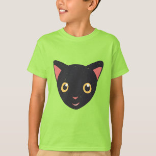 Niedlich Kitty Face Black Kitten T-Shirt