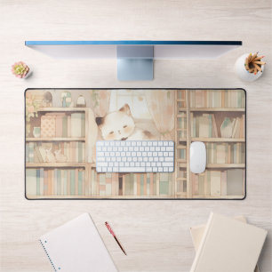 Niedlich Kitty Lo-Fi Gaming Mousepad Schreibtischunterlage