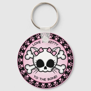 Niedlich Kitty Skull Schlüsselanhänger