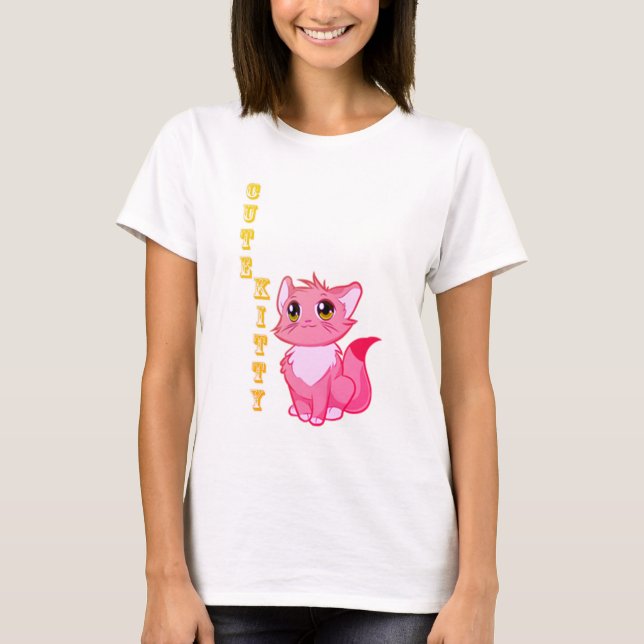 Niedlich Kitty T-Shirt (Vorderseite)