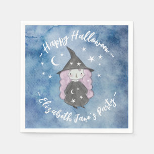 Niedlich-Kleine-Hexenkind-Halloween-Party Napki Serviette