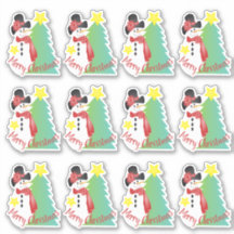 Niedlich Kleiner Künstlerischer Schneemann