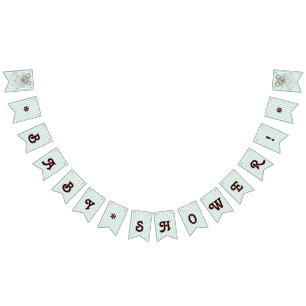 Niedlich Koala Animal Boy Baby Dusche Blaue Streif Wimpelkette