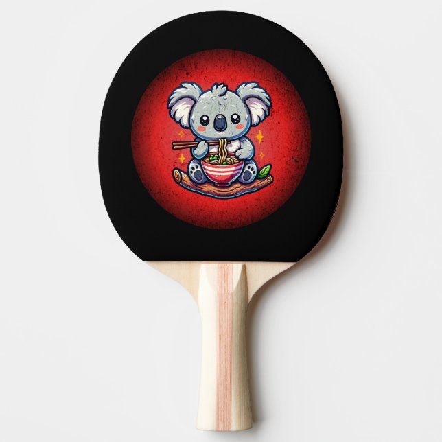 Niedlich Koala aß Ramen Tischtennis Schläger (Vorderseite)