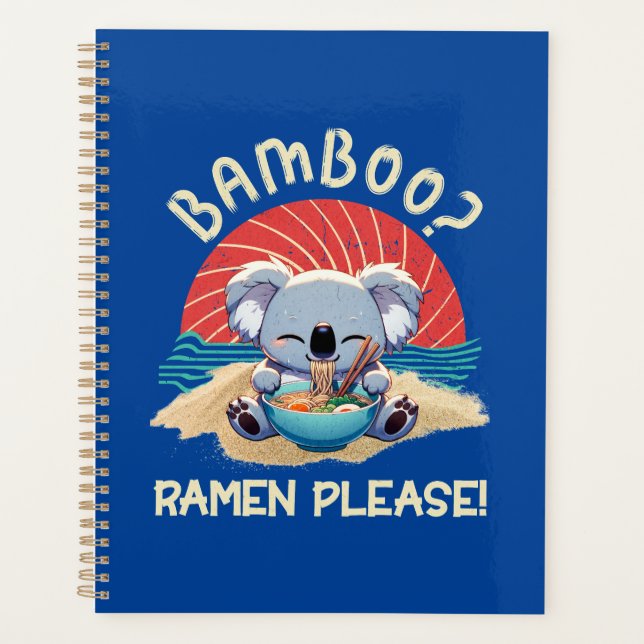 Niedlich Koala aß Ramen Vintag Sunshine Planer (Vorderseite)