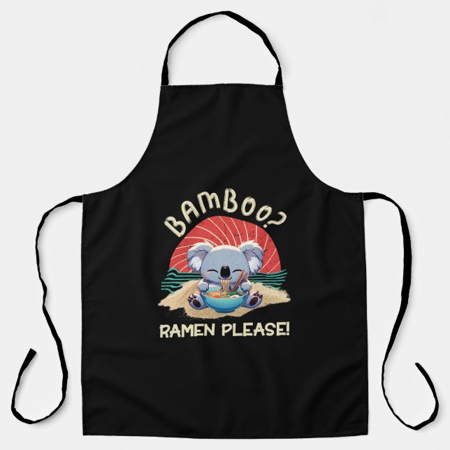 Niedlich Koala aß Ramen Vintag Sunshine Schürze (Vorderseite)