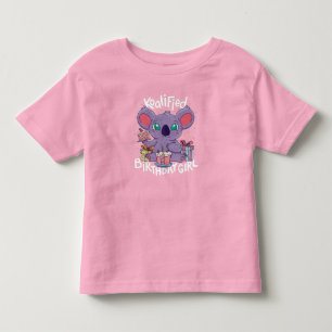 Niedlich Koala Bear Koalified Birthday Girl Pink Kleinkind T-shirt