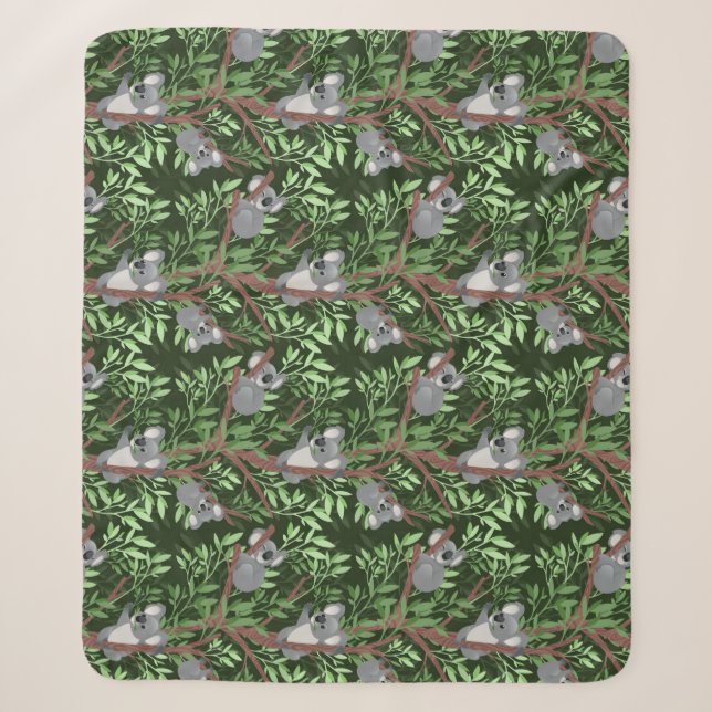 Niedlich Koala Bears Sherpa Blanket Sherpadecke (Vorderseite)