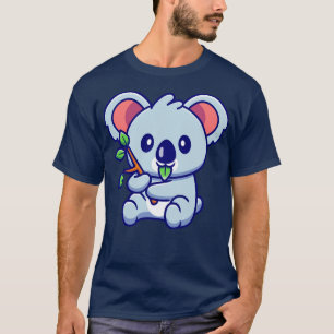 Niedlich Koala Eating Leaf T-Shirt
