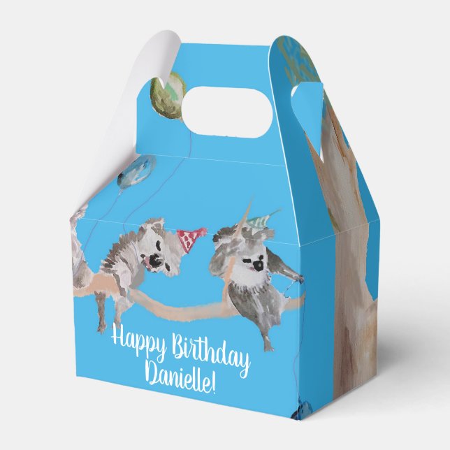 Niedlich Koala Koalas Childs Birthday Cake Favor B Geschenkschachtel (Vorderseite)