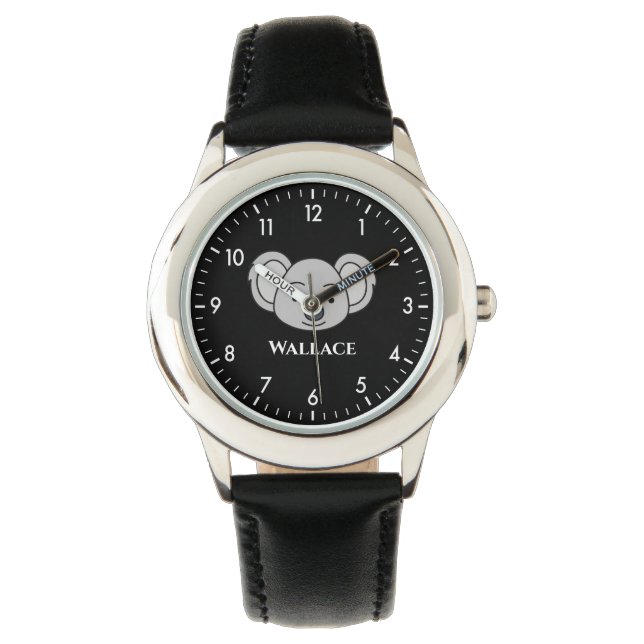 Niedlich Koala Personalisierter Individuelle Name  Armbanduhr (Vorderseite)