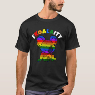 Niedlich Koala Rainbow Flag Gay Pride E-Koala-Ity T-Shirt
