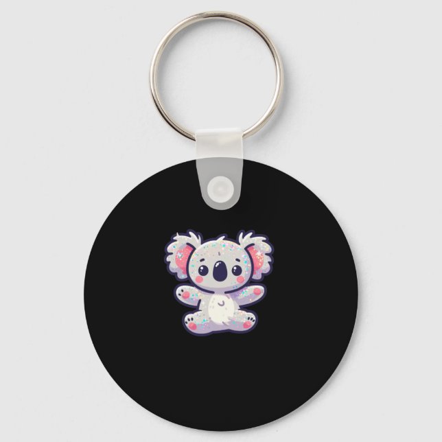 Niedlich Koala Sticker Schlüsselanhänger (Vorderseite)