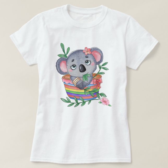 Niedlich Koala T-Shirt (Design vorne)