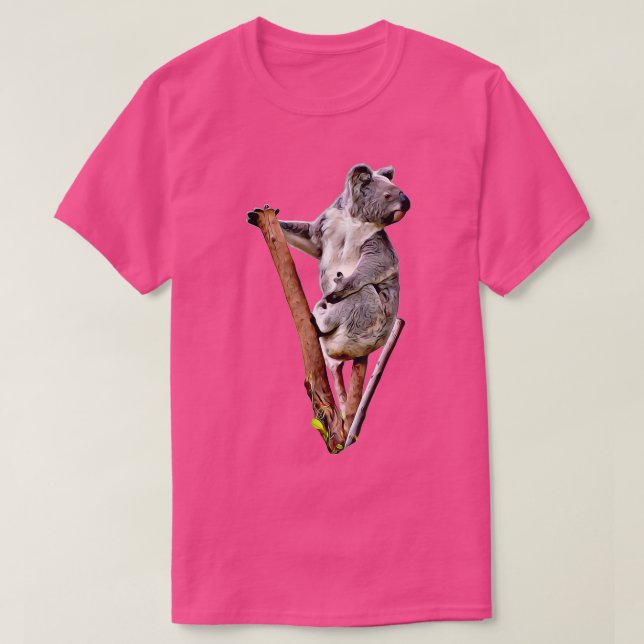 Niedlich Koala Underpainting Australian Marsupial  T-Shirt (Design vorne)