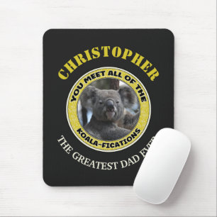 Niedlich koala "Wortspiel" personalisiert Mousepad