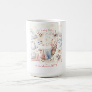 Niedlich kommende Ankündigung Einladung Kaffeetasse