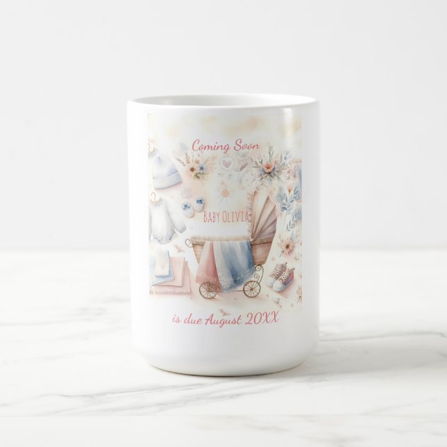 Niedlich kommende Ankündigung Einladung Kaffeetasse (Mittel)