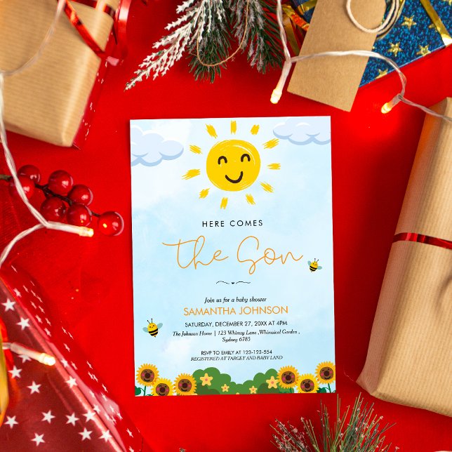 Niedlich kommt hier die Einladung zur Son Baby Dus (Von Creator hochgeladen)