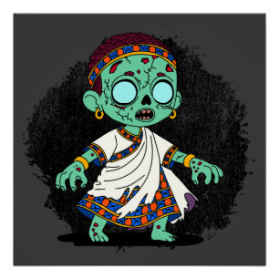 Niedlich kongolesische Zombie Poster