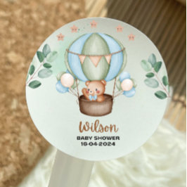 niedlich können wir frühzeitig die Babydusche abwa Runder Aufkleber