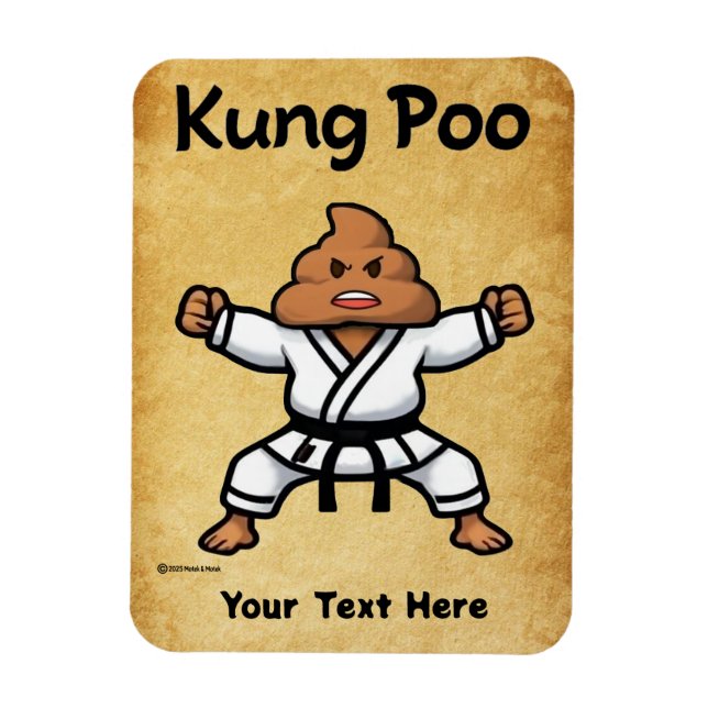 Niedlich Kung Poo Karate Magnet (Vertikal)