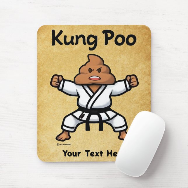Niedlich Kung Poo Karate Mousepad (Mit Mouse)