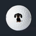 Niedlich Kurzhaar Schwarz und Tan Dackel Hund Golfball<br><div class="desc">Identifizieren Sie Ihren Ball auf dem Golfplatz einfach mit diesem originalen Dackel Hund-Golfball. Niedliche glatt beschichtete schwarz-bräunliche Dackel. Das ist ein tolles Geschenk für den Golfer in deinem Leben, der eine Dackel Liebe.</div>