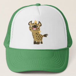 Niedlich Lächeln Cartoon Hyena Hat Truckerkappe
