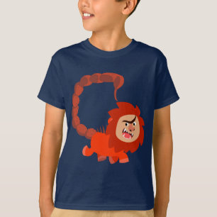 Niedlich Lächeln Cartoon Manticore Kinder T - Shir T-Shirt