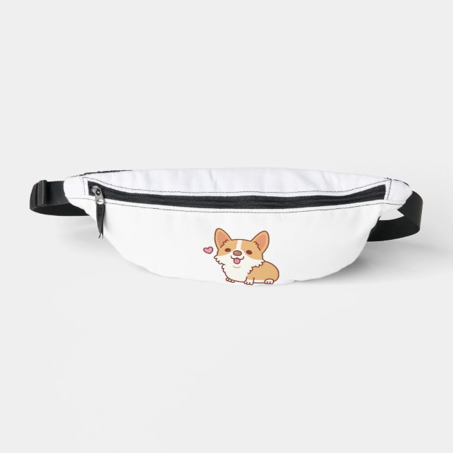 Niedlich Lächeln Corgi Hund Bauchtasche (Vorderseite)