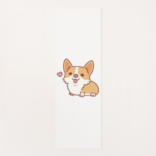 Niedlich Lächeln Corgi Hund Yogamatte