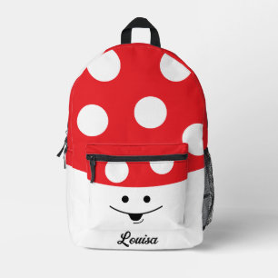 Niedlich Lächeln Toadstool Personalisiert Bedruckter Rucksack