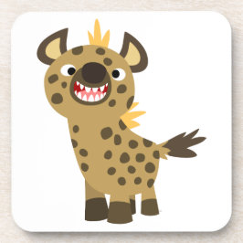 Niedlich Lächelnd Cartoon Hyena Untersetzer Set